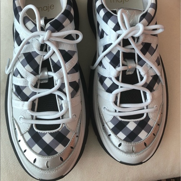 Maje Houndstooth Sneakers Size 41 - Picture 2 of 16